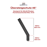 Übersteigschutz 45° RAL7016 anthrazit