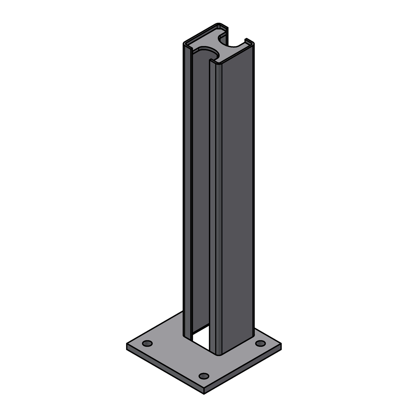 Torfußplatte 80x80 mm feurverzinkt